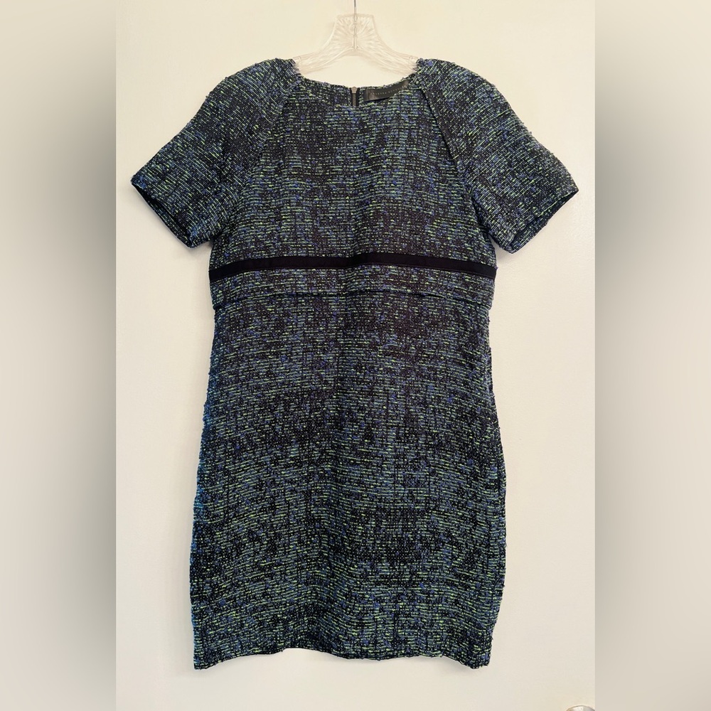 Proenza Schouler tweed silk blend sheath dress with pockets size 8
